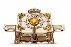 UGEARS 3d dřevěné mechanické puzzle jantarová šperkovnice