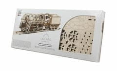 UGEARS 3d dřevěné mechanické puzzle parní lokomotiva s