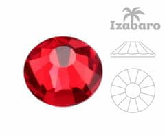 Izabaro 144pcs crystal light siam red 227 round chaton rose