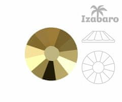 Izabaro 72ks crystal dorado gold 001dor ss30 round sun rose