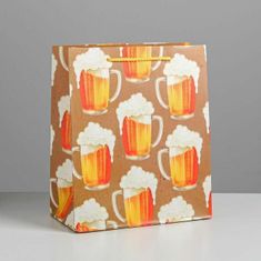 Kraftika Dárková taška "beer mug", ml 23 27 11,5 cm, vánoce
