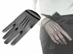 Kraftika 1pár erná společenské rukavice síťované / gotik