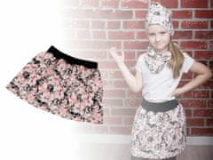 Kraftika 1ks krémová sv. květy dívčí sukýnka, dětské oděvy