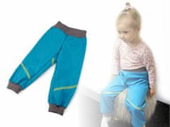 Kraftika 1ks (vel. 122-128) modrá tmavá dětské softshellové kalhoty