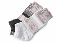 Kraftika 3pár (vel. 43-46) bílá pánské bavlněné ponožky kotníkové