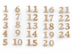 Kraftika 1sada béžová sv. červená sada čísel na adventní kalendář /