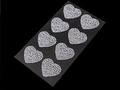 Kraftika 1karta crystal srdce samolepicí kamínkové vločky, srdce