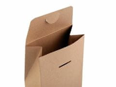 Kraftika 50ks nědá přírodní papírová krabice s průhledem
