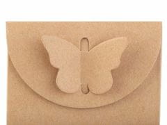 Kraftika 50ks nědá přírodní papírová krabička natural s motýlem