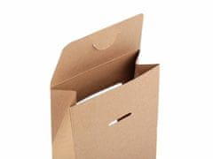 Kraftika 10ks nědá přírodní papírová krabice s průhledem