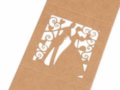 Kraftika 10ks natural květy papírová krabička natural