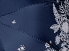 Kraftika 1ks 3 modrá sv. dámský skládací deštník květy