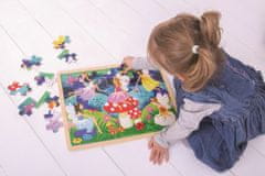 Bigjigs Toys Dřevěné puzzle kouzelné víly 35 dílků