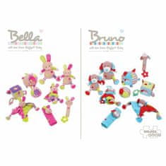 Bigjigs Toys Bigjigs baby textilní motorická koule - králíček bella