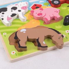 Bigjigs Toys Vkládací puzzle farma