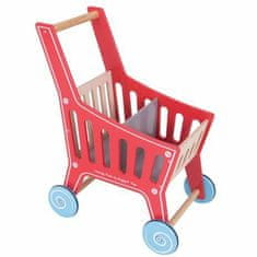 Bigjigs Toys Dřevěný nákupní vozík supermarket