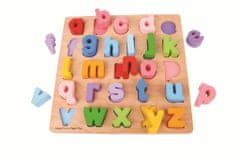 Bigjigs Toys Bigjigs baby dřevěné puzzle abeceda malá písmena