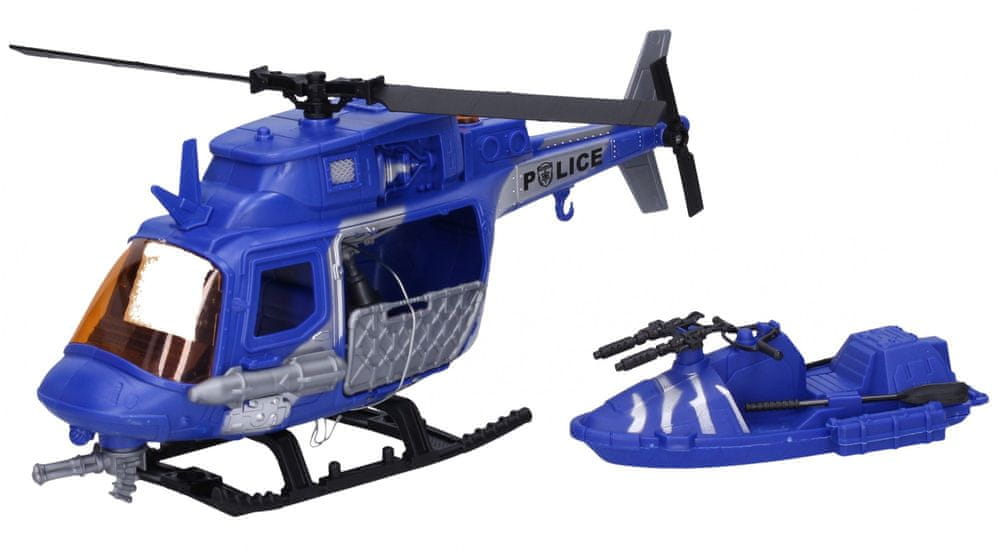 Levně Wiky Policejní set s figurkami vrtulník 33 cm