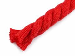Kraftika 10m červená bavlněná šňůra kroucená 12 mm