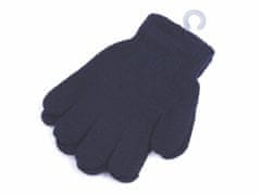 Kraftika 1pár 3 modrá tmavá chlapecké pletené rukavice