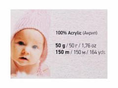 Kraftika 1ks (112) bílá růžová pletací příze baby color 50 g