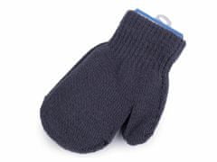 Kraftika 1pár 10 modrošedá tm. dětské pletené rukavice