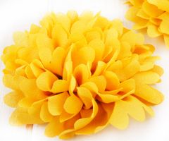 Kraftika Brož, dekorace do vlasů, účesu, doplňky, žlutá květina