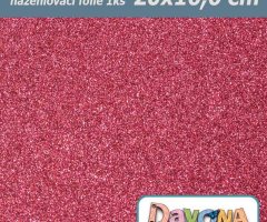 Kraftika Nažehlovací fólie růžová perleťová třpytivá 20x16,6cm