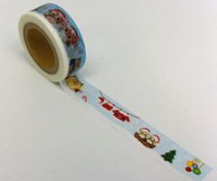 Ursus Samolepicí papírová washi páska vánoce a sovy 1,5cmx10m