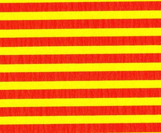 Kraftika Krepový papír pruhovaný žluto-červený 1ks