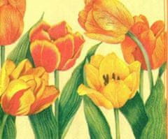 Kraftika Ubrousek tulipány 25x25cm, klasické ubrousky na decoupage