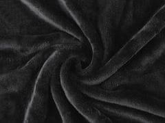 Kraftika 1m (22) černá flanel samet fleece / wellsoft, fleece