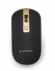 Gembird Myš optická bezdrátová MUSW-4B-06-BG 1600 DPI elegantní černá/zlatá