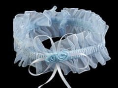 Kraftika 1ks (4,5cm) modrá pomněnková svatební podvazek krajkový