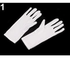 Kraftika 12pár 22-23cm bílá společenské rukavice dámské