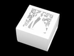 Kraftika 10ks bílá papírová krabička svatební, krabičky, dekorace