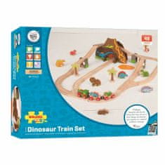 Bigjigs Rail Dřevěná vláčkodráha dinosauří