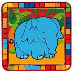 Bino Dřevěné vkládací puzzle slon
