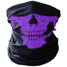 Northix Fialová maska na kostru / šátek / šátek | Halloween - Skeleton Mask 