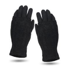 Aleszale Dámské dotykové rukavice se vzorem - černé