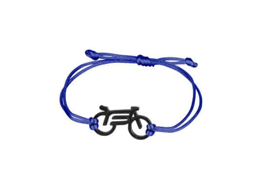 Force Krásný dárek pro milovníky cyklistiky - náramek BIKE - černo-modrý