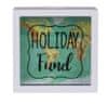 Dřevěná pokladnička na cestování, Holiday fund