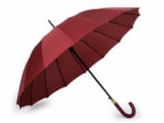 Kraftika 1ks černá dámský vystřelovací deštník s puntíky