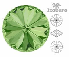 Izabaro 6ks crystal peridot green 214 round rivoli skleněné