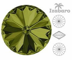 Izabaro 6ks crystal olivine green 228 round rivoli skleněné