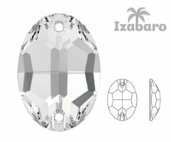Izabaro 3210 broušený krystal, šaton, oválný