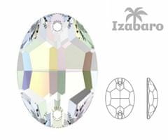 Izabaro 4 ks crystal ab 001ab oválné šití na ploché straně
