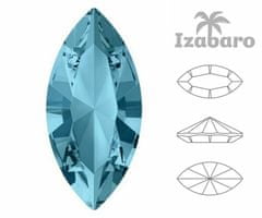 Izabaro 6ks crystal akvamarín modrá 202 navette efektní