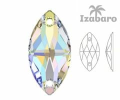 Izabaro 3223 broušený krystal, šaton, navette
