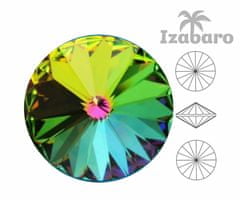 Izabaro 6ks crystal vitrail medium green 001vm round rivoli